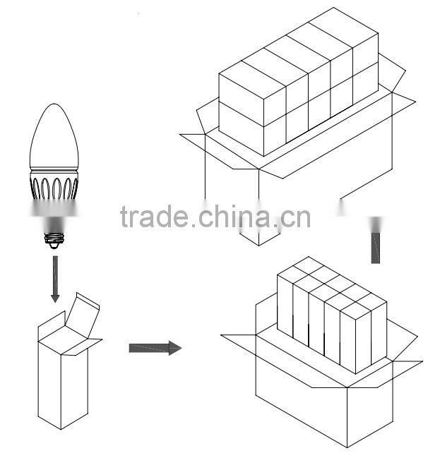 Singapore, 4W AC-Line Powered Driverless C35 COB Led Candle Bulb with Samsung AC LED, E14, C35 Driverless AC LED Candle Bulb