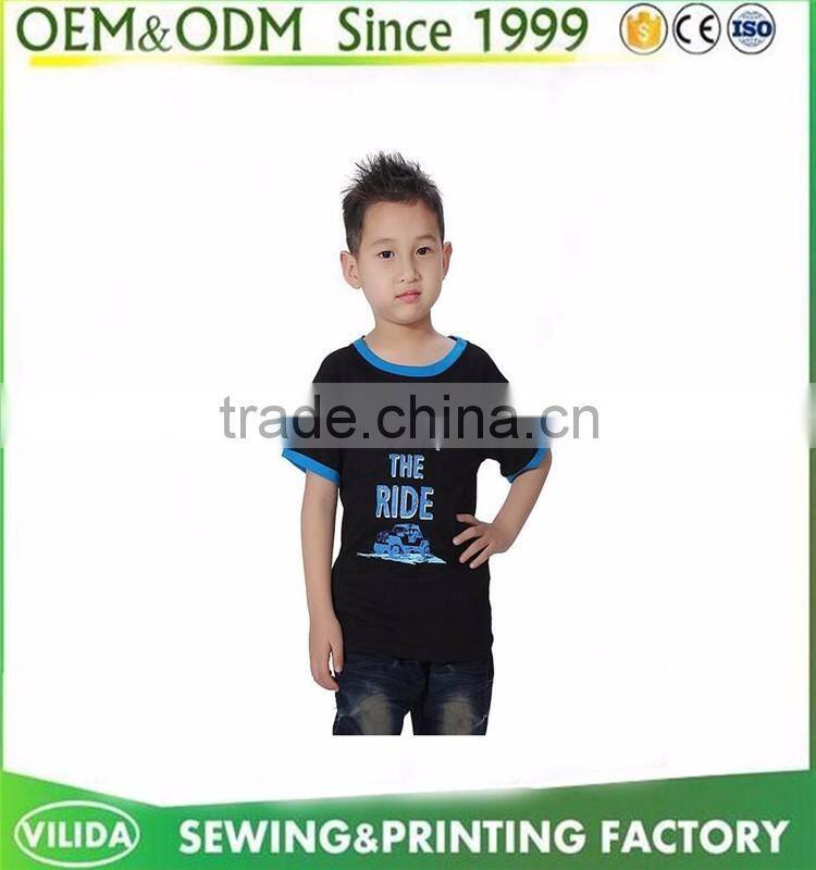 Oem Yellow Kid's Tee Shirt With Custom Design Embroidery Screen Printing Factory Price