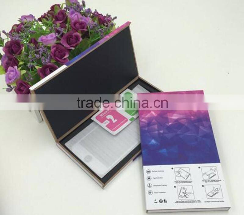 3D full cover silk print white tempered glass screen protector for iPhone 7