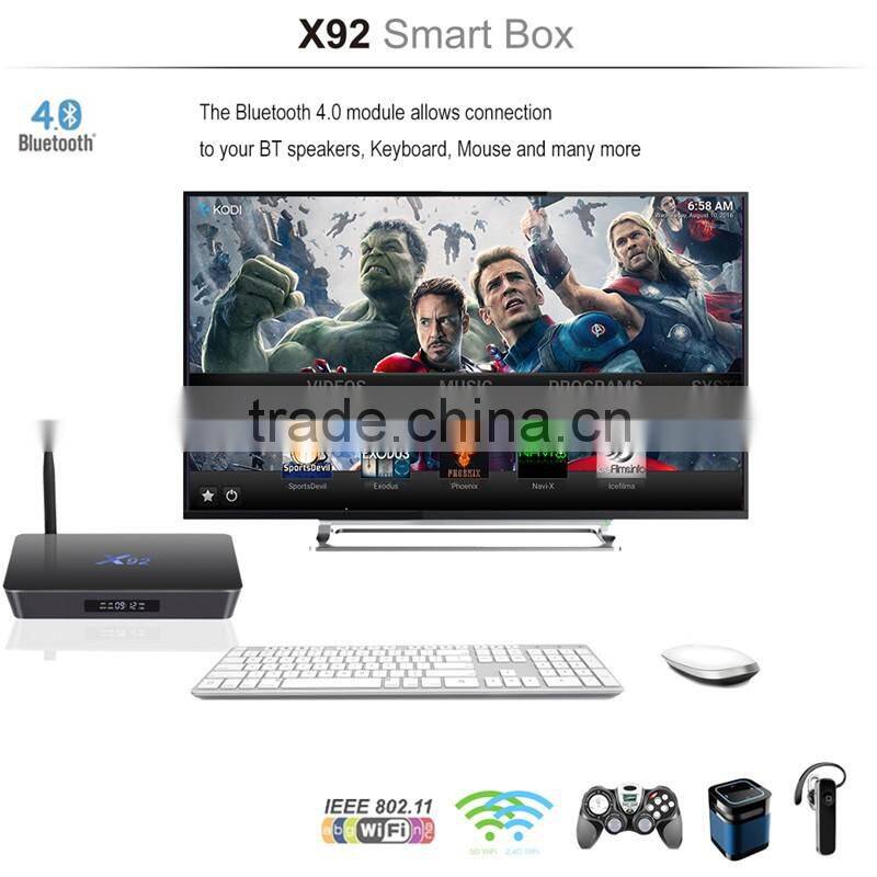 free movies amlogic x92 s912 2g 16g octa core android 6.0 tv box Kodi17.0