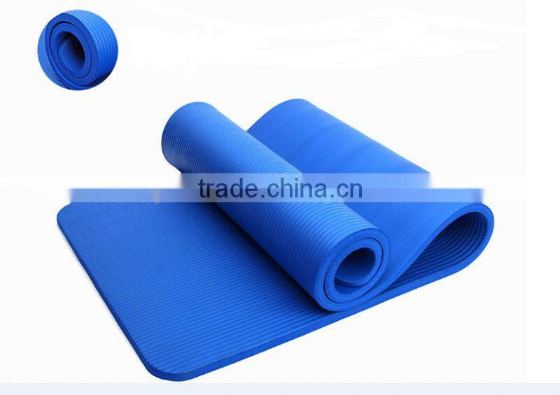 High Density NBR Exercise Yoga Mat with Carry Strap for Gymnastic Fitness