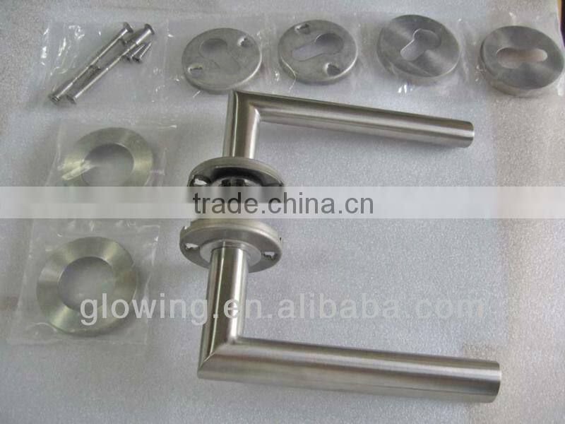 HL004 China factory Stainless steel tube lever handle door accessory(bedroom furniture handles//bakelite handle)