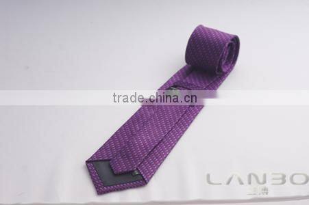2016 fashion trendy purple jacquard silk woven mens skinny tie for sale
