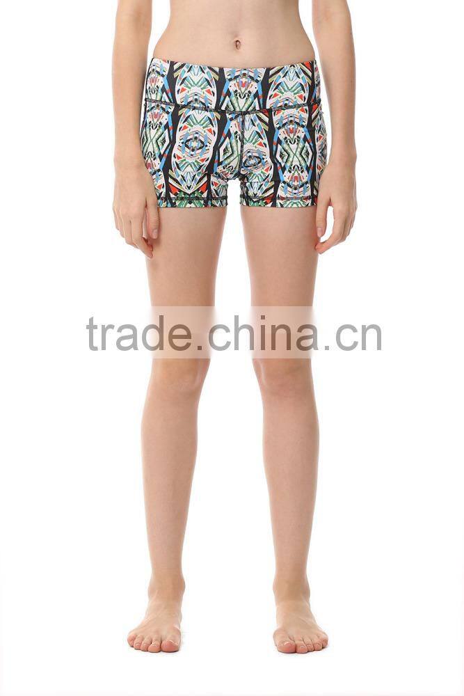 Wholesale Activewear Oragnic Yoga Cloth Lady Printed Shorts