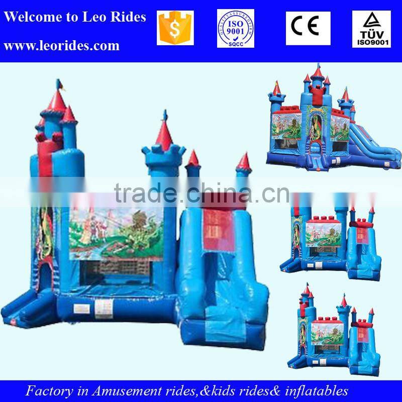 2016 New inflatable bouncer combo,Inflatable Brave Knight Combo