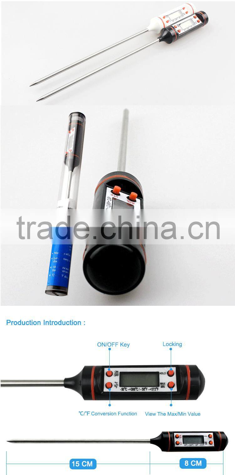 Household Black BBQ Thermometer