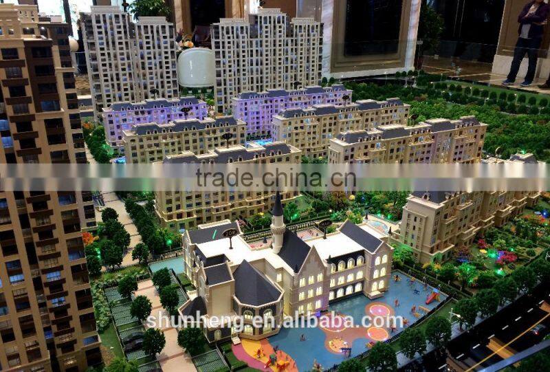 Architectural model 3d rendering design for construction building scale models