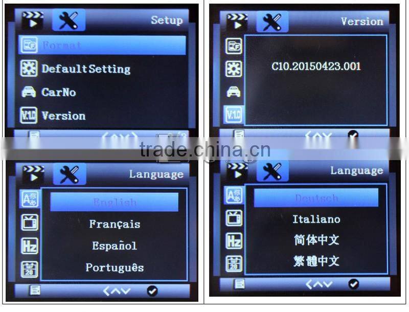 S1336 C10S japan av video 1080p hd car dvr 60fps car multi camera dvr car dvr dual camera made in china