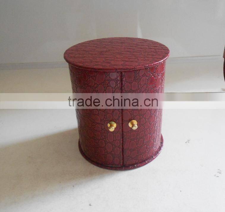 red leather perfume box & handmade jewelry box