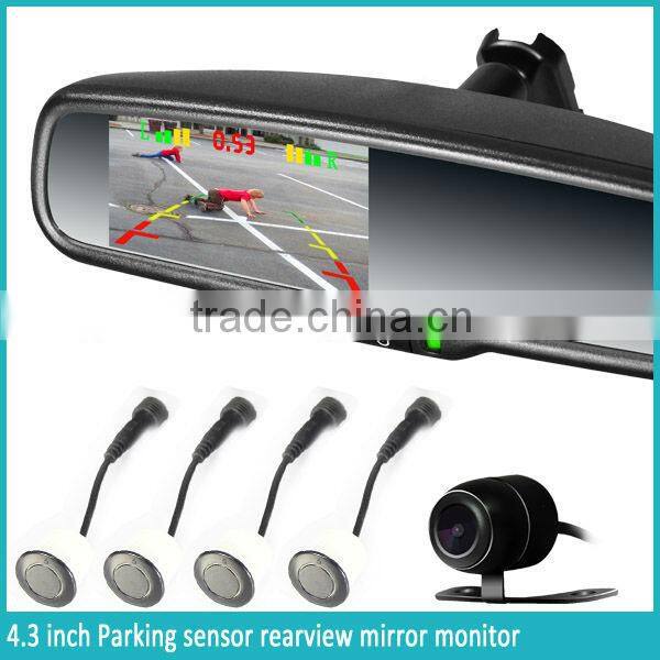 reverse parking sensor rear view mirror germid with back camera display monitor