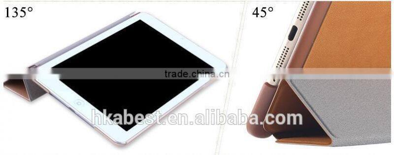 IFC002 Super Slim Smart cover case for apple ipad air 2 case/ ipad 6 case,ultra flip leather stand cases,can print custom logo