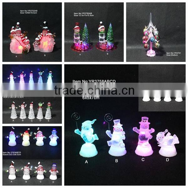 led Christmas Decoration, Acrylic Christmas tree with figure , flash christmas tree lighting