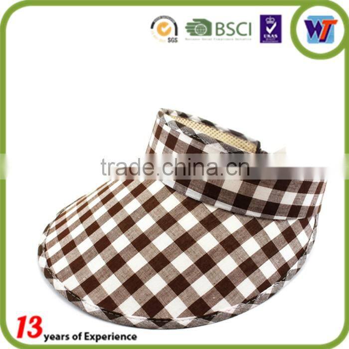 Custom kids/children sun visor caps printed with hook and loops closure