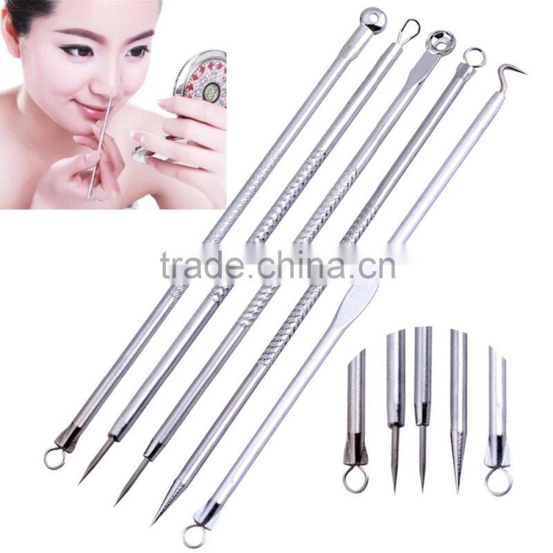 5 in 1 Blackhead Remover Tools Set, Antibacterial Acne Needle Set, Blemish Kit, Acne Pimple Extractor Remover Tool Set PR-013