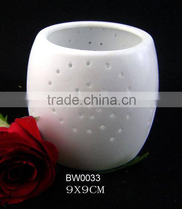porcelain white candle holders