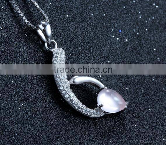 cute animal girls natural rose quartz stone different types of pendant chains jewelry