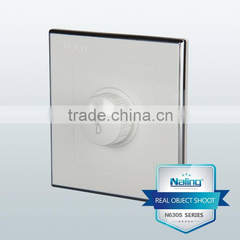 Wenzhou manufacturer pure white with silver ring fan dimmer switch