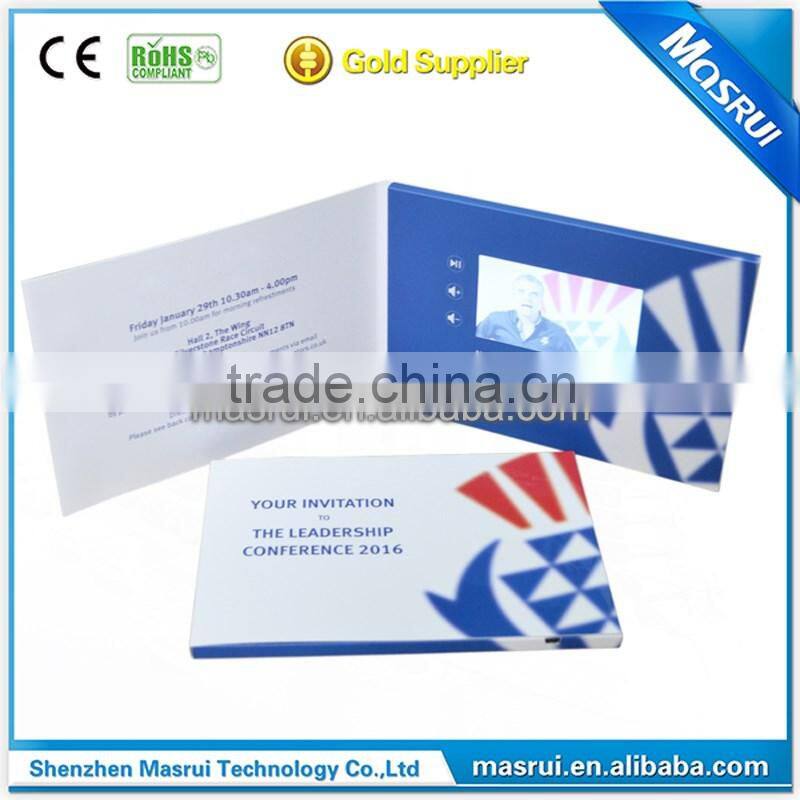 A5/A4 7 inch lcd video brochure card