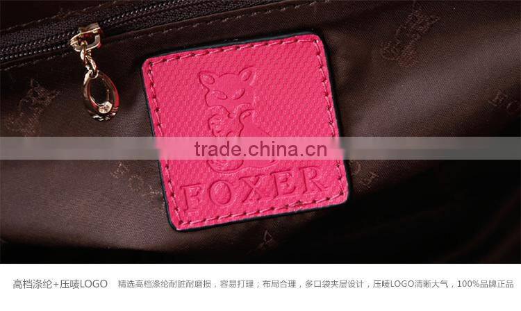 Western style handbag shoulder bag young ladies brand foxer bag pu leather