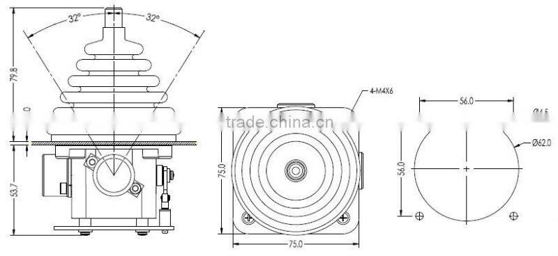 YJ100 series remote control, crane joystick with push button