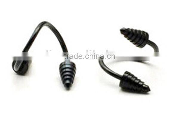 316L Anodized Cone Ball Spiral Twister Piercing Jewelry