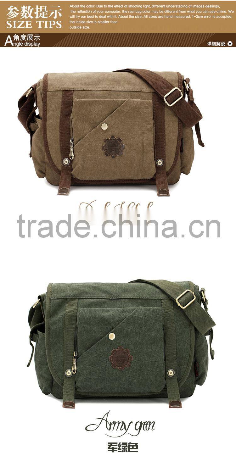 Concise Messenger Bag Laptop Messenger Bag Men Canvas Sling Bag Crossbody Satchel Bag