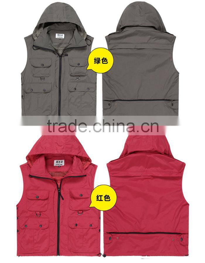 High quality multi function photo work mesh travel vest