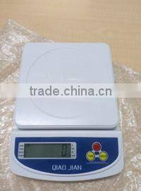 3000g/0.01g Division Electronic Digital Kitchen Scale Green Backlight Electronic Kitchen Scale