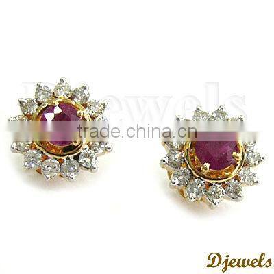 Diamond Earrings, Diamond Gold Earrings, Diamond Jewelry