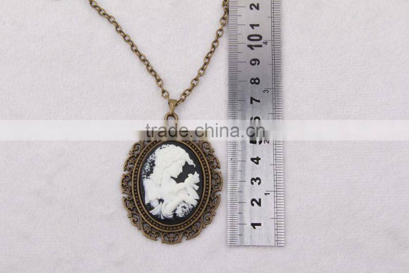 fashion jewelry necklace steampunk necklace classical silhouette cameo 2015 new party dress made in China yiwu