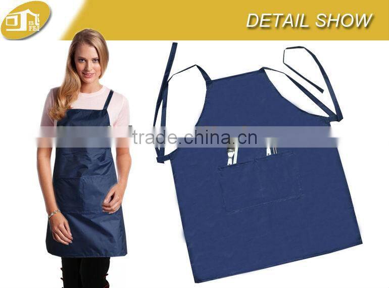 Two Pockets Waterproof PVC caoting Apron women apron