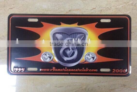 customized embossed license plate, metal plate, metal sign