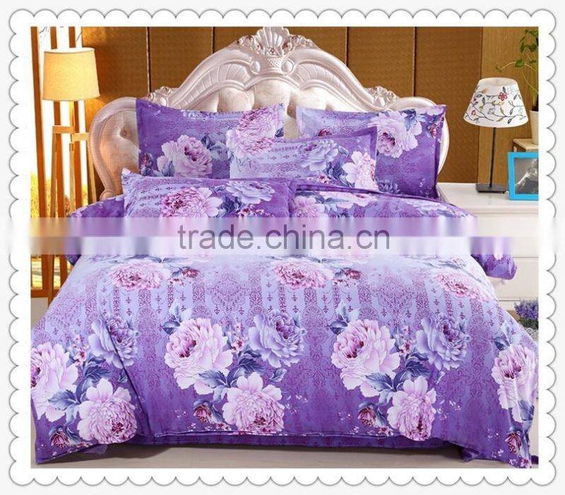 High quality 100% polyester fabric printed fabric soft fabric brushed bedsheet of china