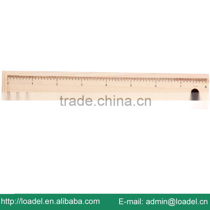 6pcs 7" natural ruler wooden pencil case