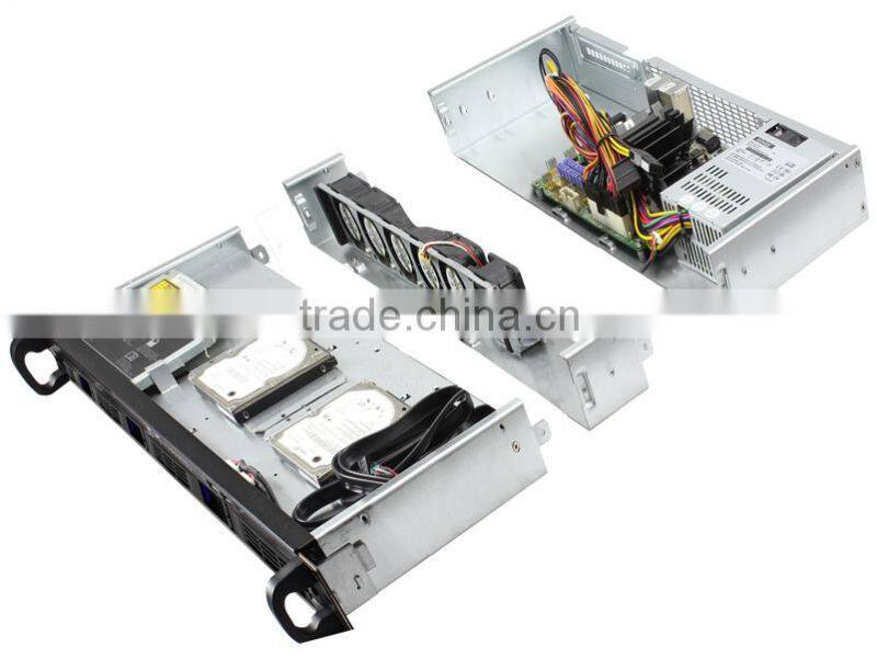 ED104H48-T3-D Short Depth 4 Bay Hot Swap 1U Rackmount Chassis