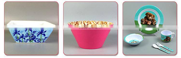 Economic bulk buy solid color pet bowl plastic round melamine feeder