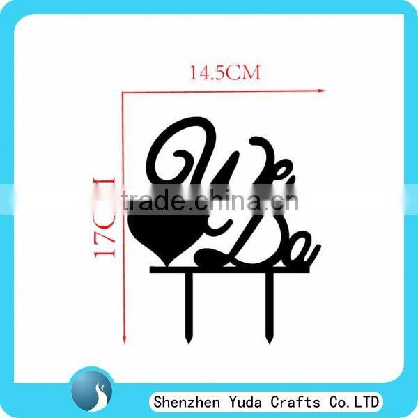"We Do" Bride & Groom Party Favors Decor Acrylic Wedding Cake Topper