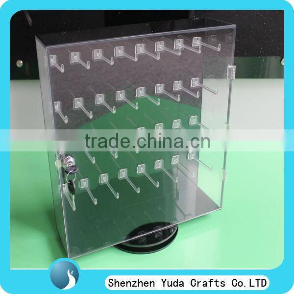 rotating display case with lock and key acrylic display case