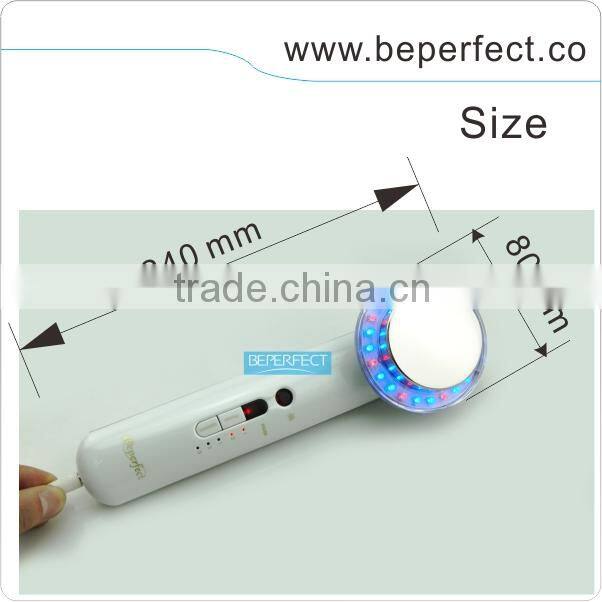 BP-002 1Mhz ultrasonic face and body massager and photon infrared light for skin care