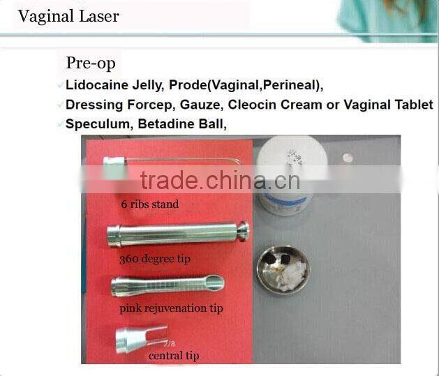 high quality RF tube CO2 fractional laser vaginal tightening with ce
