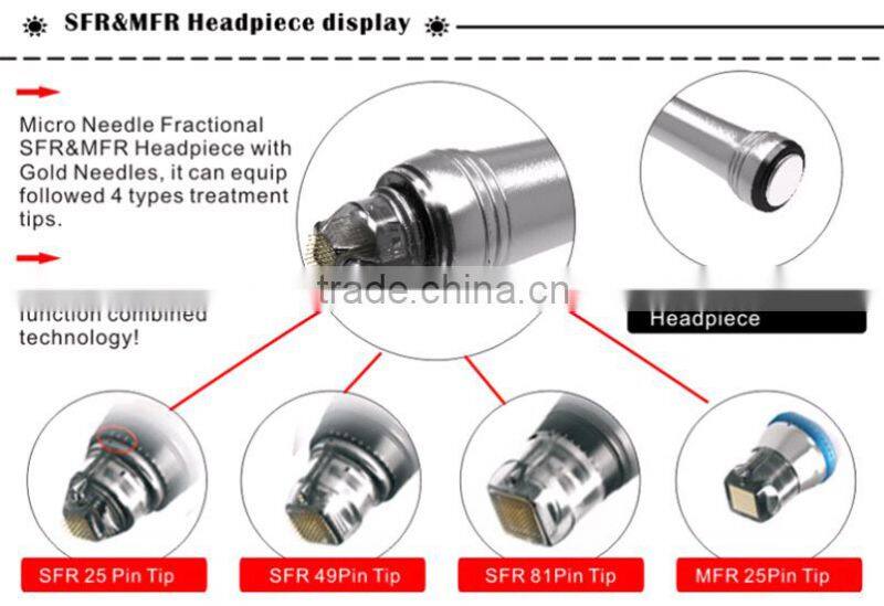 Hot skin tighten fractional rf machine microneedle skin wrinkle, wrinkle removal microneedle RF -MNF100