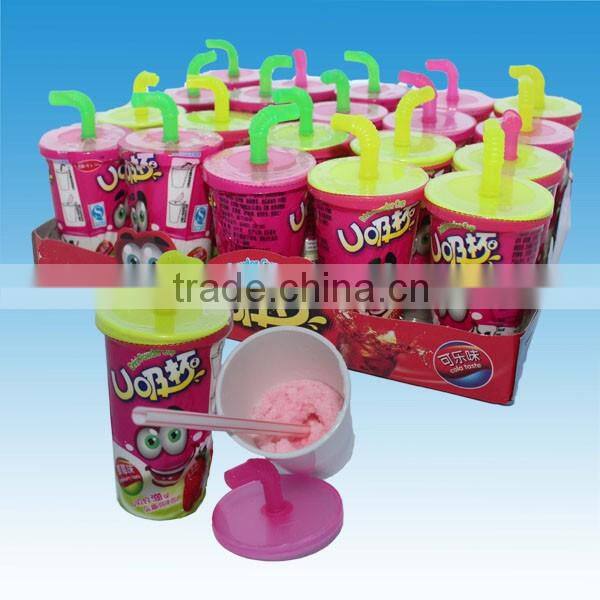 European style colorful magic sour powder in soda bottles