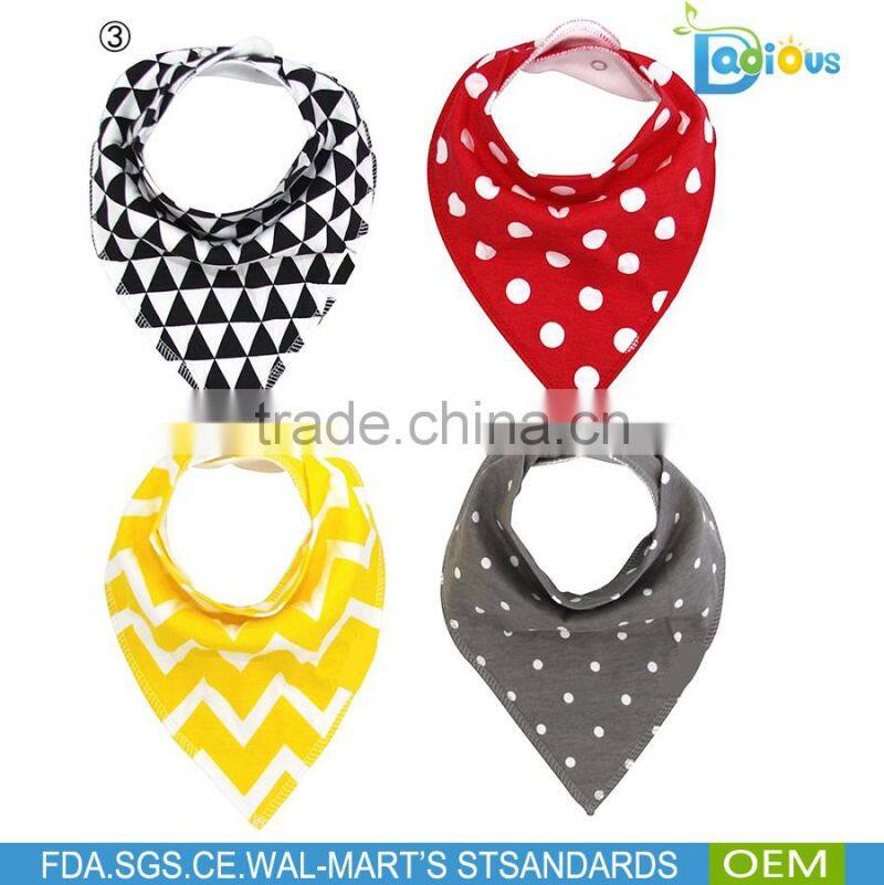 Popular European Infant Scarf Dribble Bibs Organic Custom baby cotton bibs