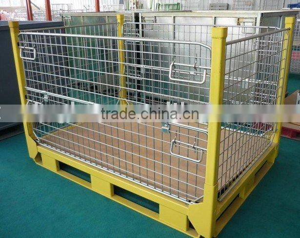 stacking mesh cage pallet/steel mesh container