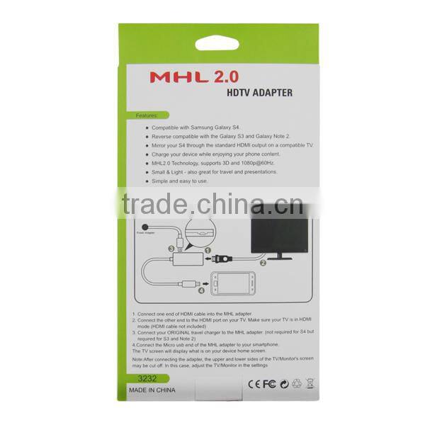 High quality mhl to hdmi converter for samsung galaxy s3 micro usb to hdmi mhl adapte