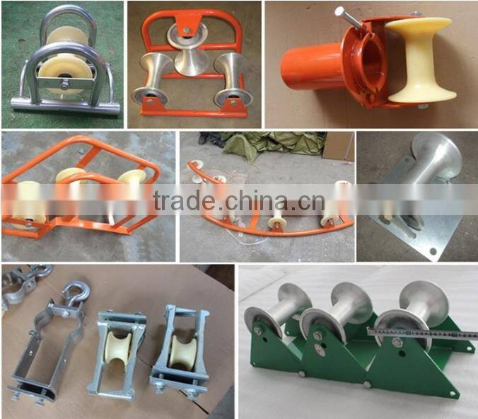 Straight Line Cable Roller Cable Laying Roller With Aluminum Wheel Galvanized