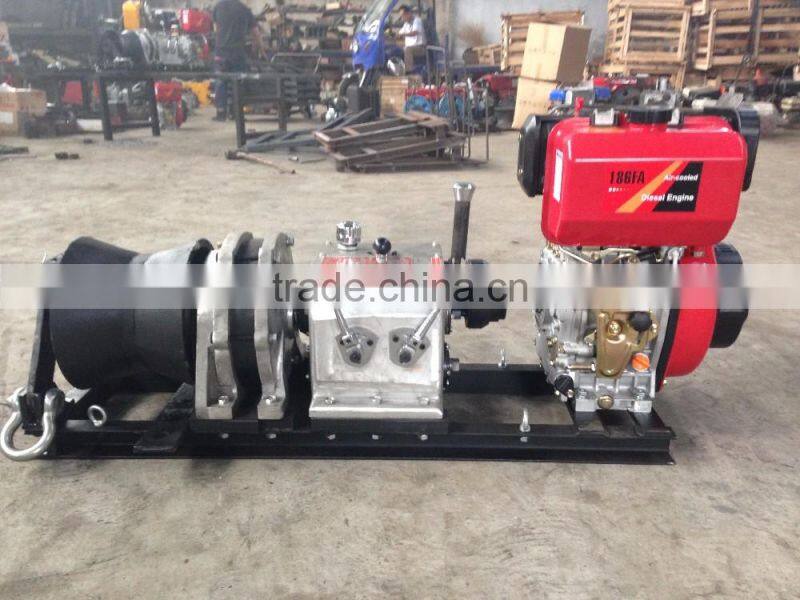 5 Ton fast speed shaft driven diesel cable pulling winch
