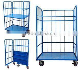 collapsible supermarket transport roll cage/wire cage