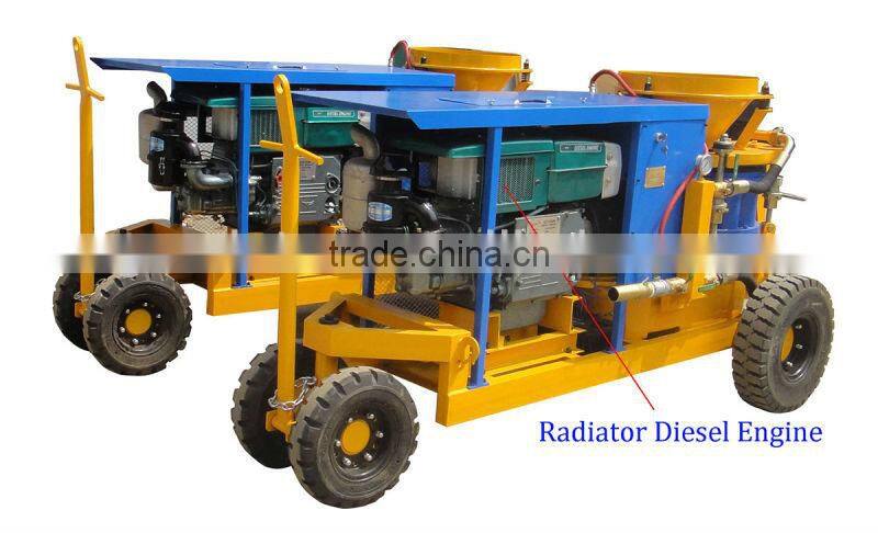 GZ-9 output 9m3/h diesel drive dry mix shotcrete machine