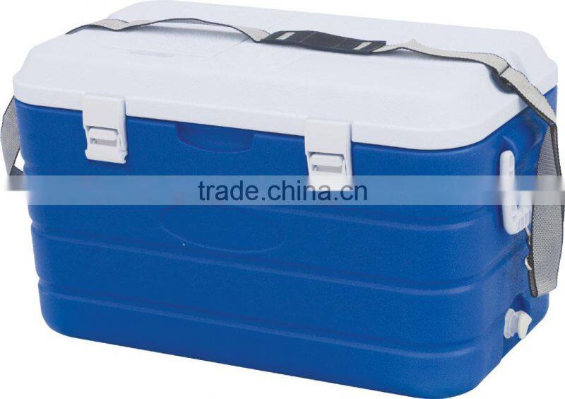 40L Plastic Foam Storage Cooler Box Fresh Camping Lunch Box with Cover Window